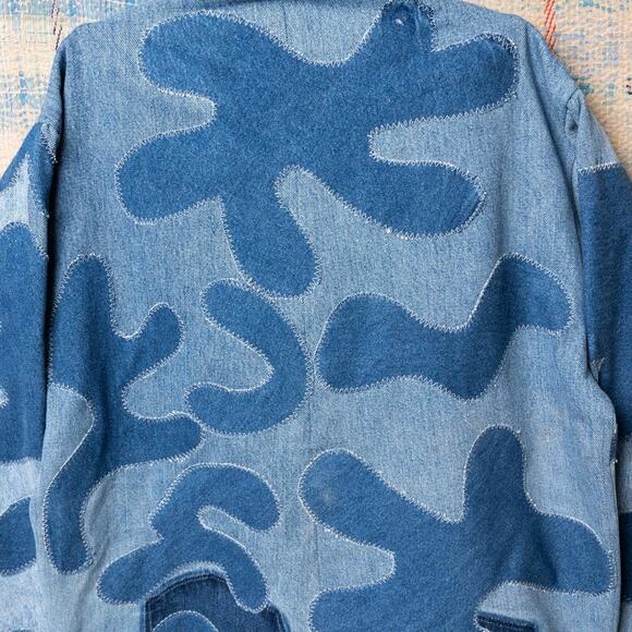 Upcycled patchwork denim jacket - Picture 7 of 7